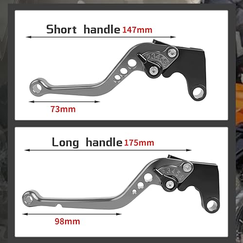 Miniatura 3 de F - Palancas de embrague de freno CNC cortas y largas para motocicleta, manijas ajustables para Xmax 125 250 300 400 para XMAX250 para XMAX300 para