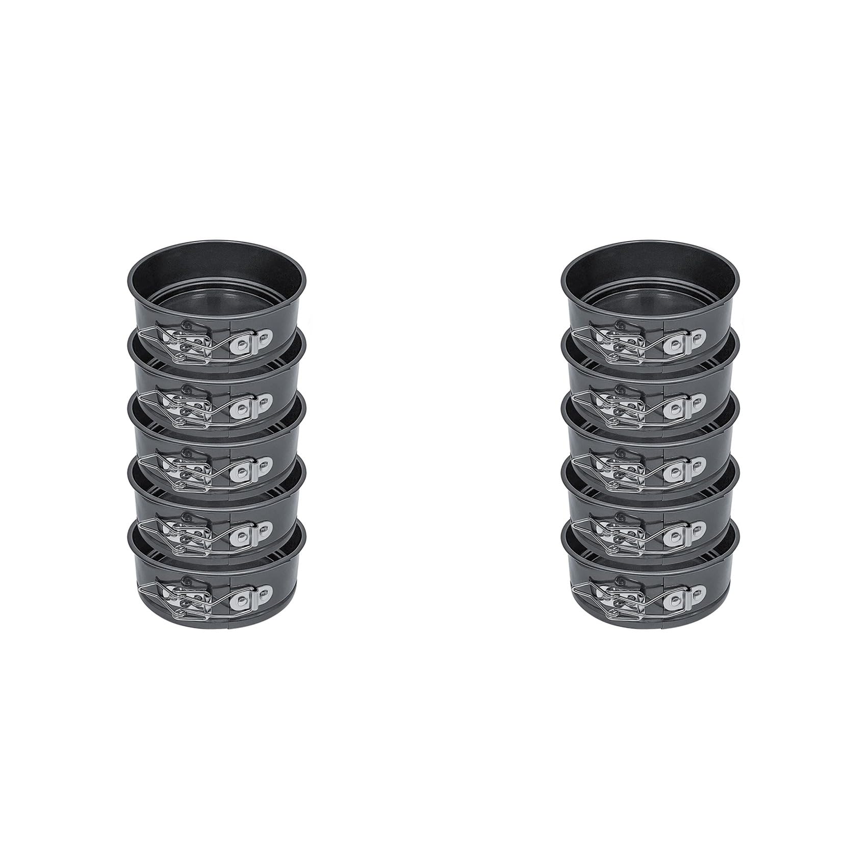 Hndhbfgrt Cake Pan Set - Pack of 10 Nonstick Round Baking Pans with Removable Bottom, Cake Pans for Mini Cheesecakes