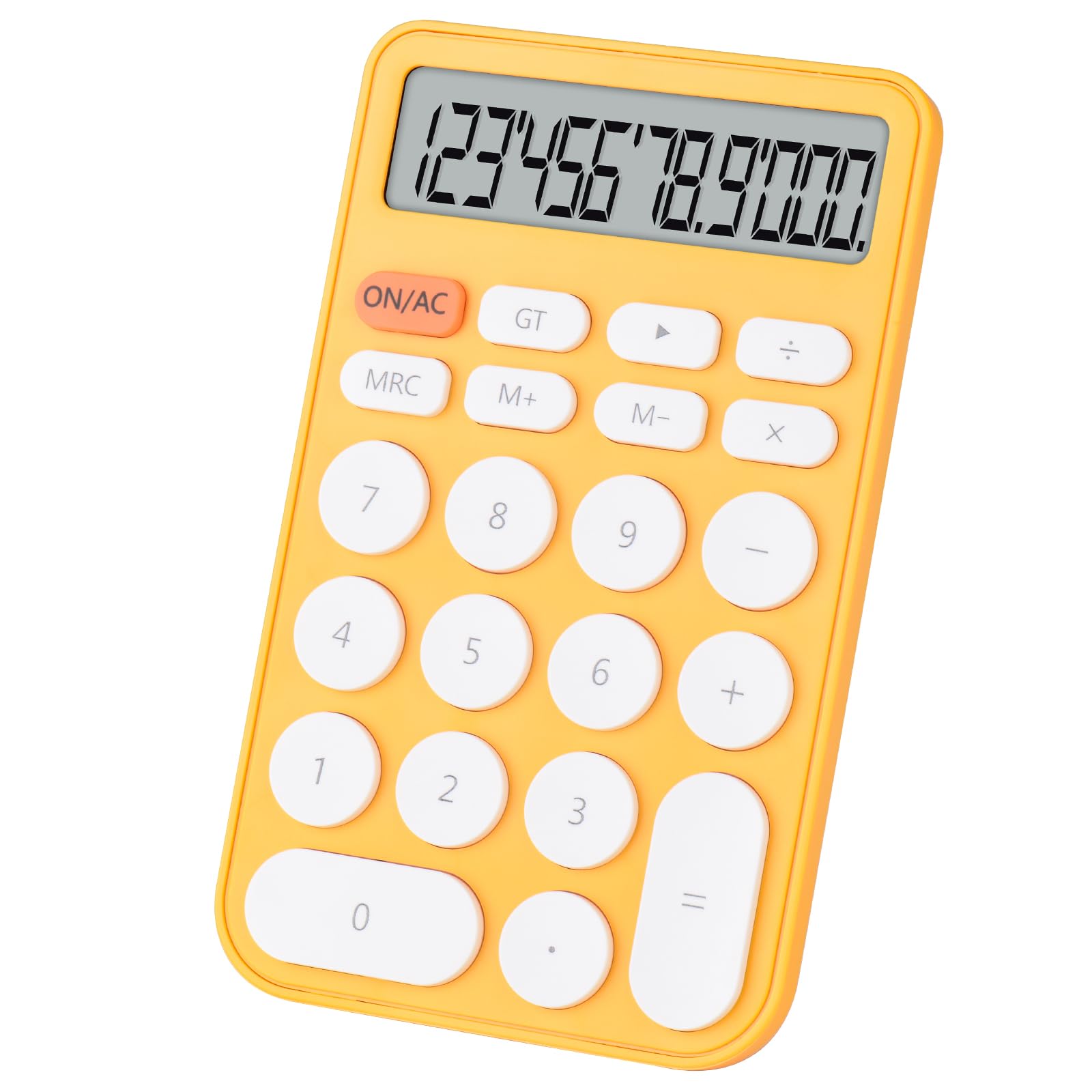 Calculadora básica de función estándar, pantalla LCD grande de 12 dígitos, parte inferior antideslizante, para oficina, hogar, escuela, apagado automático, con batería