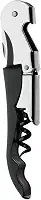 Saca-rolhas em aco inox 2 estagios L2xP1,5xA11,5cm cor preta-PRETO - Dynasty- Full Fit