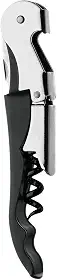Saca-rolhas em aco inox 2 estagios L2xP1,5xA11,5cm cor preta-PRETO - Dynasty- Full Fit
