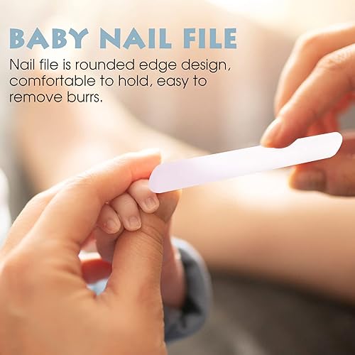 Miniatura 6 de Juego de cortaúñas para bebé con bonito estuche, kit de lima de uñas y uñas de los pies para manicura y pedicura para recién nacidos, regalo de aseo