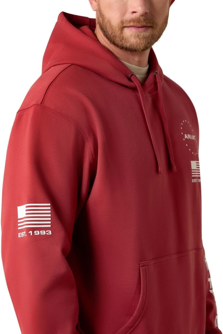 ARIAT Men's Sponsor Patriot Hoodie - Image 4