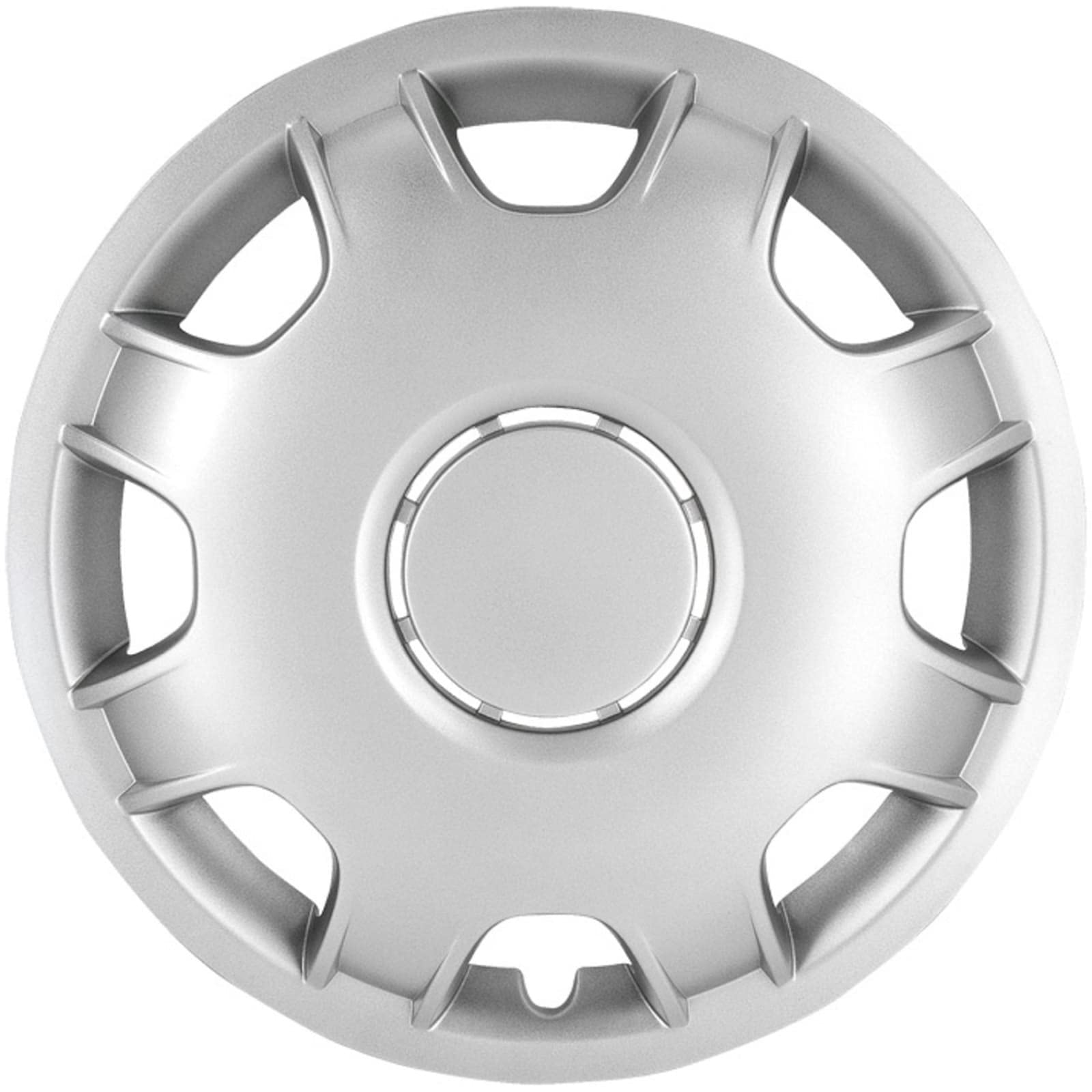 Premium Radkappen 16 Zoll gewölbt in Silber-Matt kompatibel mit Wohnmobil Transporter Lieferwagen 4er-Satz gewölbte Radzierblenden Radblenden Raddeckel Radabdeckungen Zierblenden Zierkappen 4er-Set