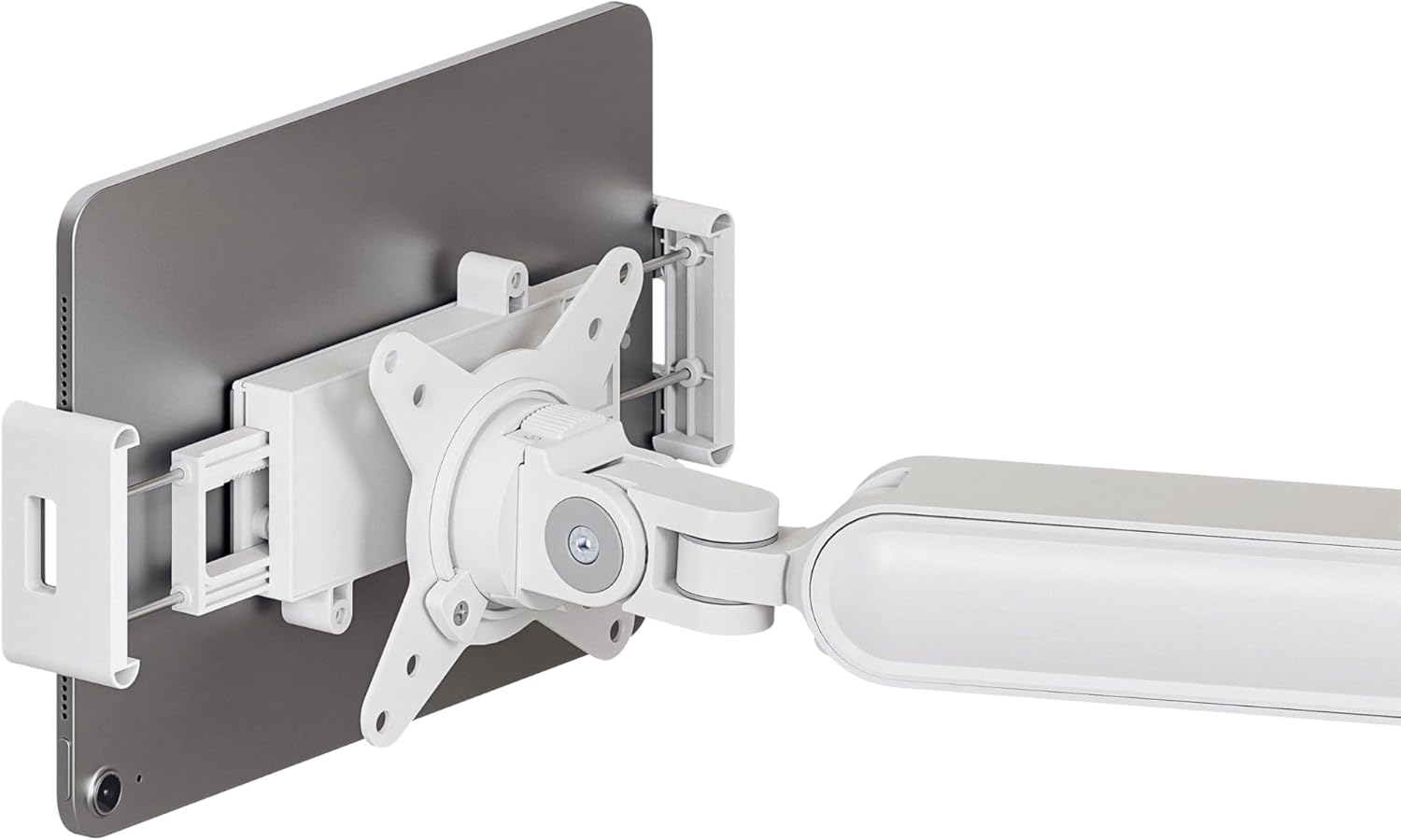 Mount Plus C09 Height Adjustable Mobile Medical IPAD Tablet Cart with Wheels and Basket Storage | Medical Trolley for Hospital Clinic lab Beauty Salon | Pneumatic Mobile Workstation | Wiper Holder