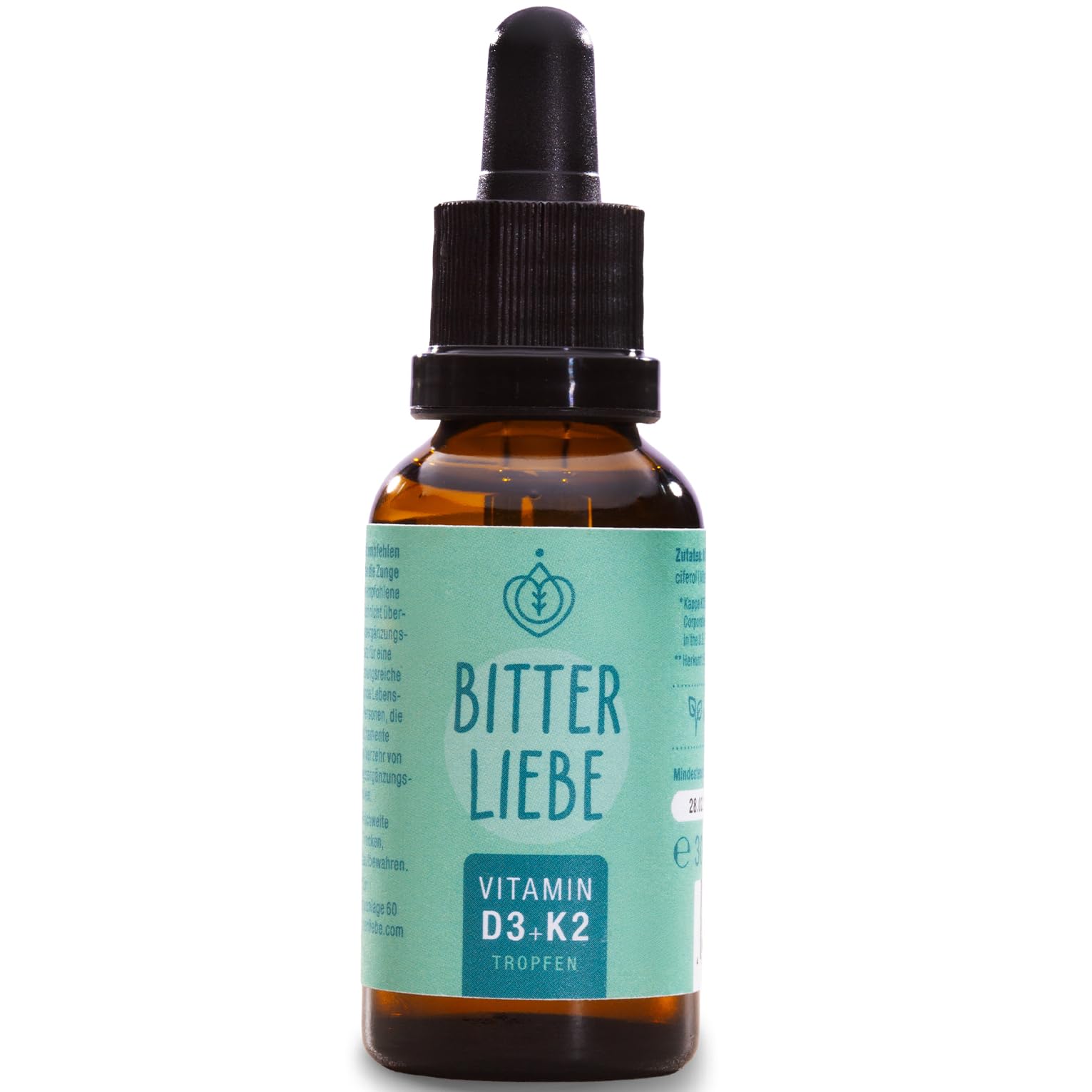 BitterLiebe Vitamin D3 K2 Tropfen hochdosiert, vegan