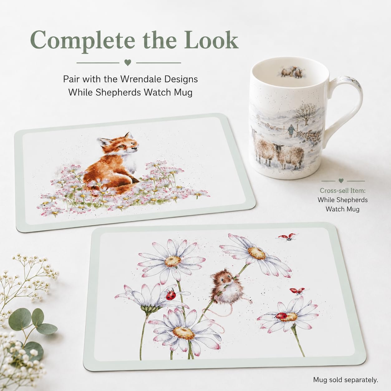 Pimpernel Wrendale Designs Wildflowers Placemats - Set of 4