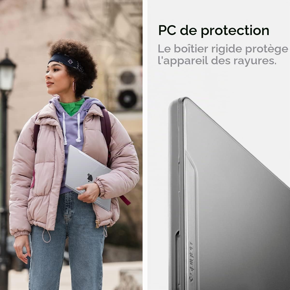 Spigen Thin Fit Coque Compatible avec MacBook Pro 14 Pouces M5/Pro/Max (2026), M4/M3/M2/M1/Pro/Max (2025-2021) Étui Rigide Transparent de Protection - Transparent