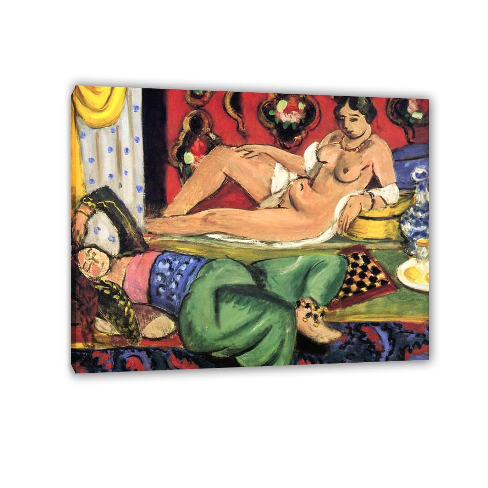 Mycggdgh Unframe Henri Matisse Painting Reproduction Odalisques Famous Art Poster Henri Matisse Wall Decor For Bedroom Picture For Living Room Bathroom Office 80X60cm(31X24in) Frame