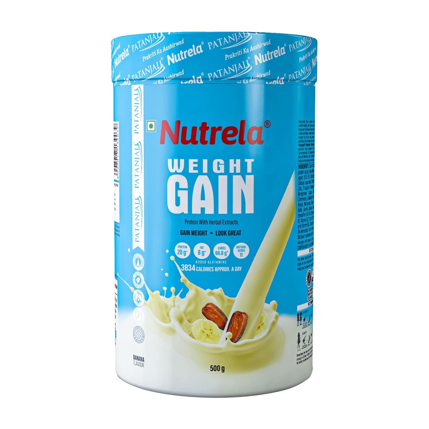 Patanjali Nutrela Weight gain 500gm Banana flavour (B0CJFS2NQB) Amazon Price History, Amazon Price Tracker