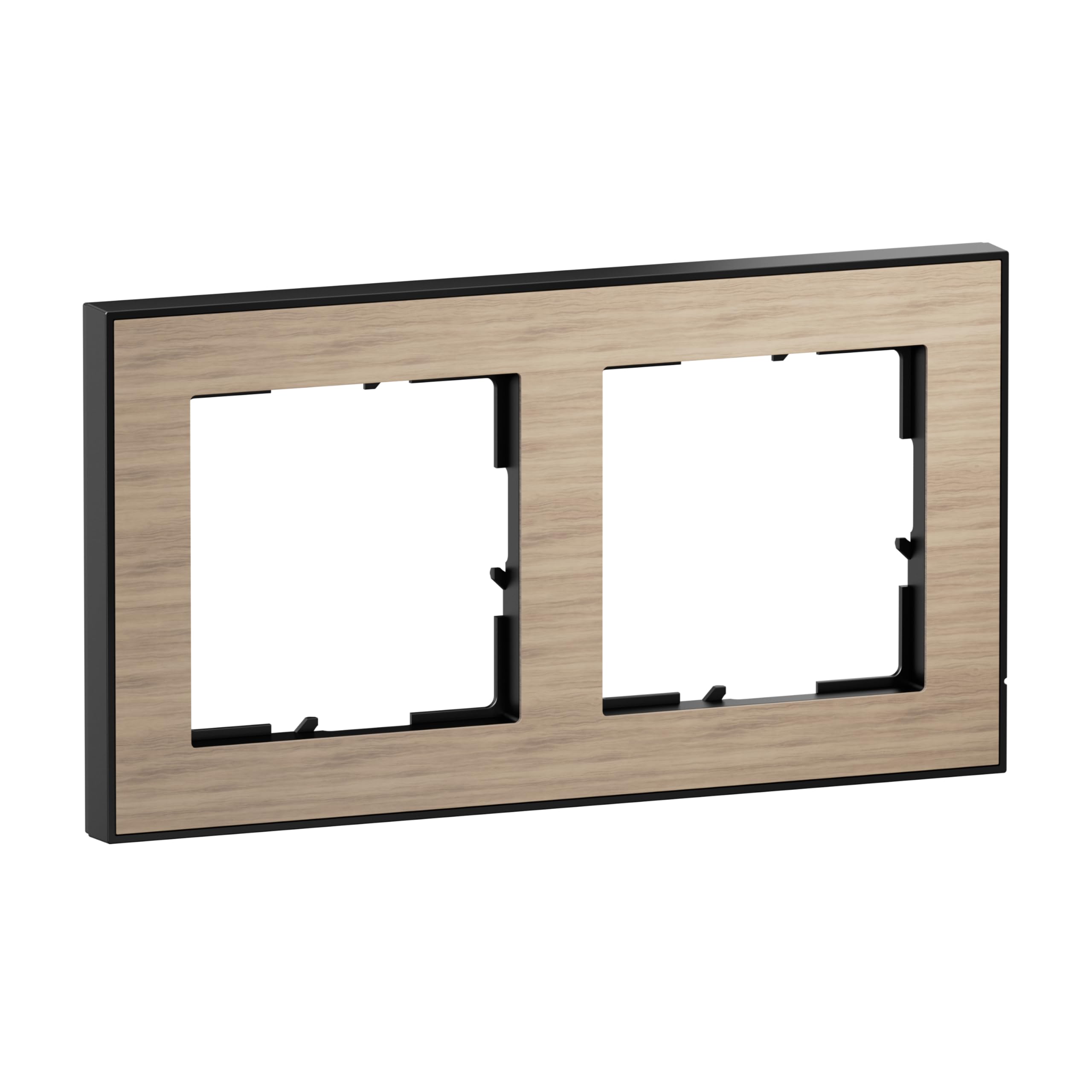 LEGRAND, Seano+ Cadre double avec surface en matériau véritable, thermoplastique sans halogène, production et emballage durables, couleur : chêne naturel, 765292