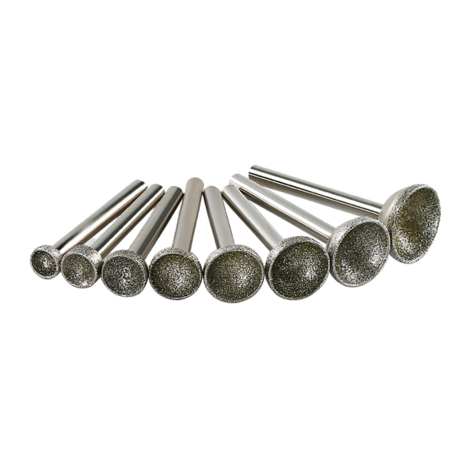 Schleiffrässtift-Set, 6-mm-Schaft für Drehwerkzeuge, 10–25 mm, Dreh-Bits für Stein-DIY-Schmuckherstellung, Keramik, Schnitzerei, 8-teilig