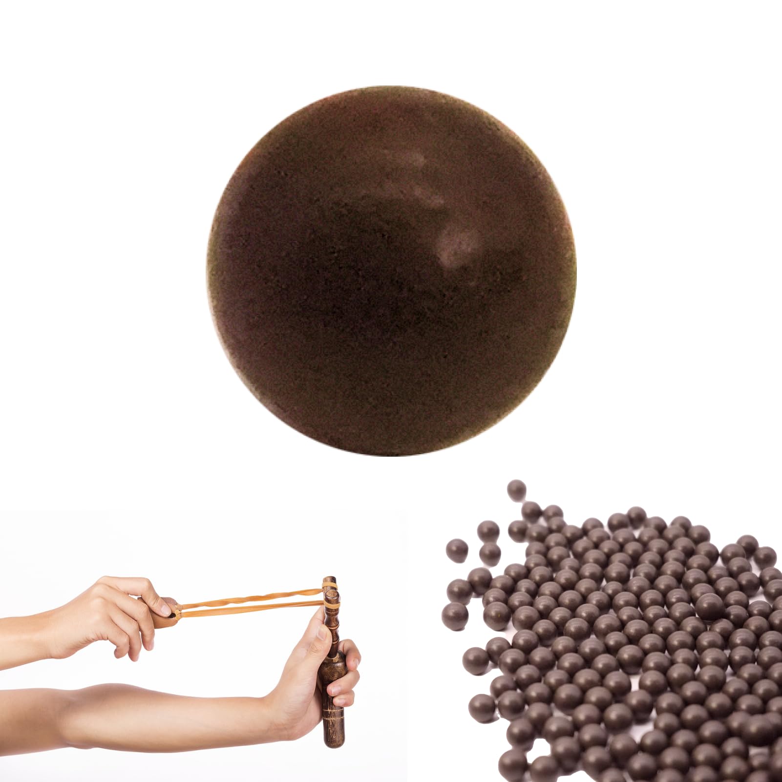 500 Pezzi Slingshot Balls Mud 9mm, Sfera Per Fionda, Pallini Fionda Argilla Per Tiro Esercizi
