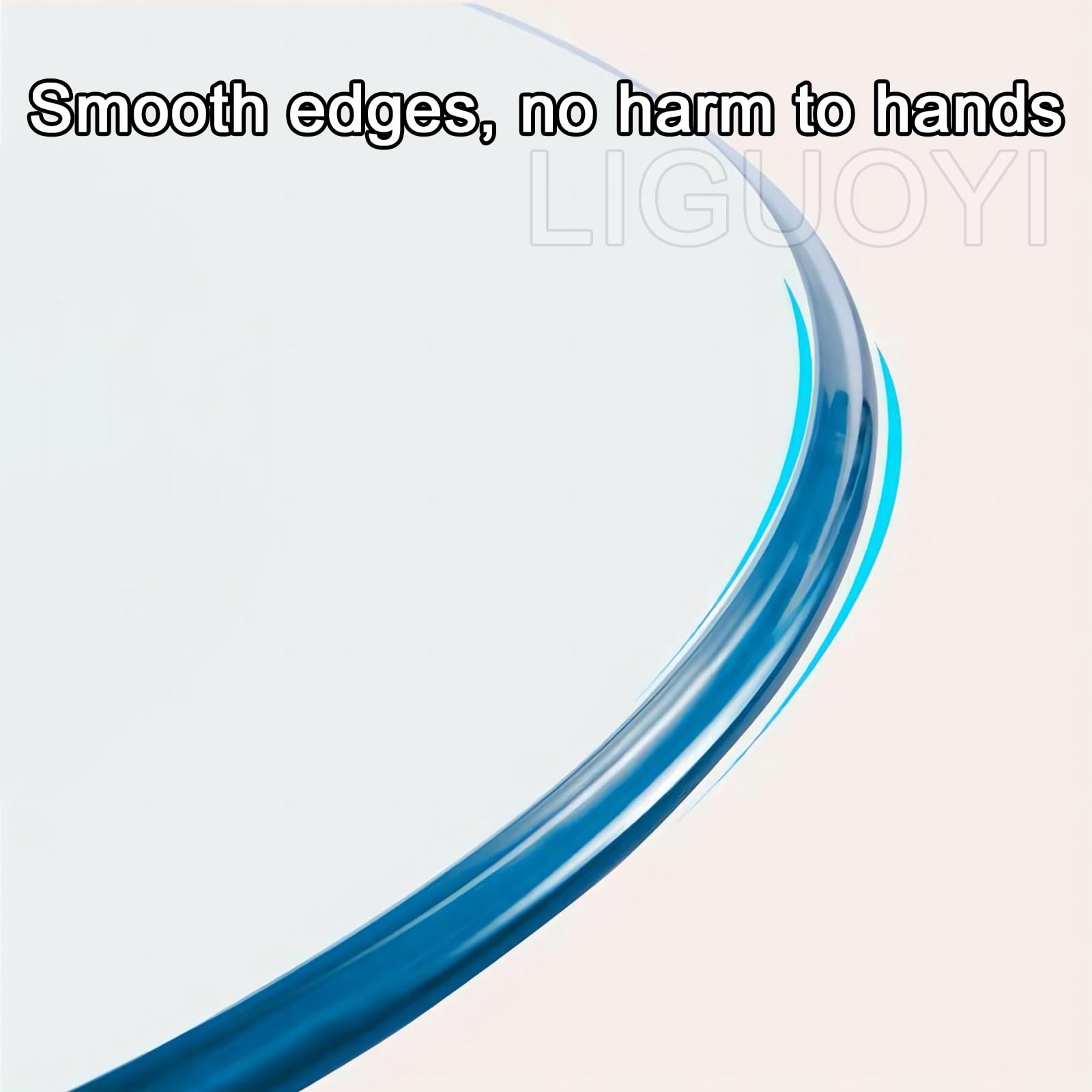 LIGUOYI Round Tempered Glass for Table, Diameter 15