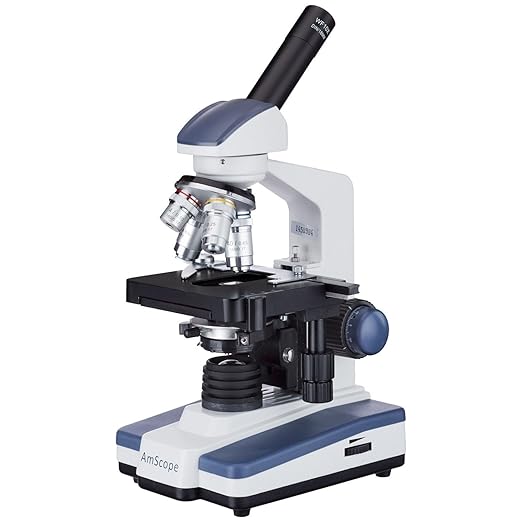AmScope 40X-2500X LED Digital Monocular Compound Microscope with 3D Stage (M620C)