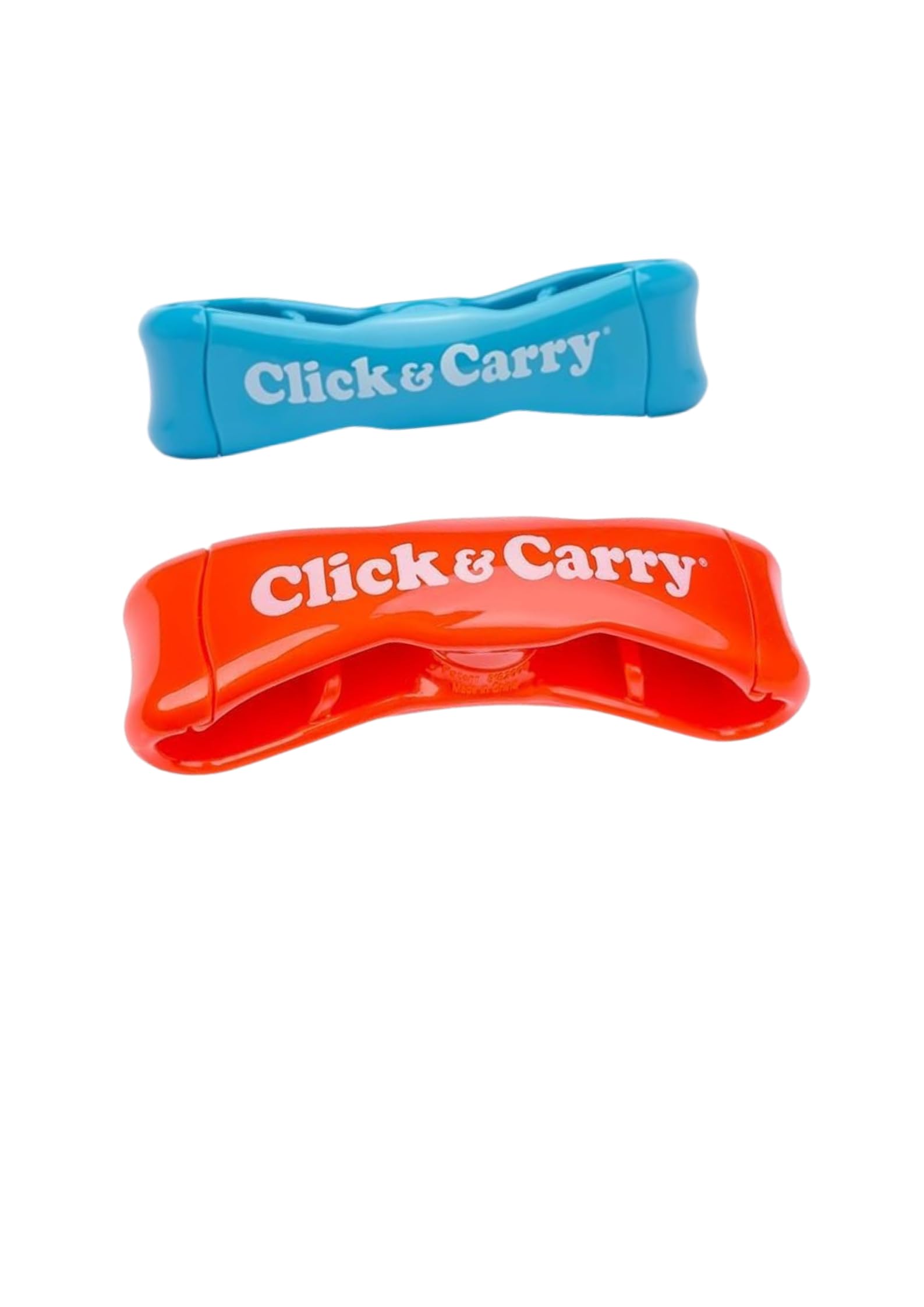 Click & Carry Grocery Bag Carrier, 1 Pack, Blue - As seen on Shark Tank, Soft Cushion Grip - Grocery Bag Carrier - Plastic Bag Organizer and Holder for Easy Shopping