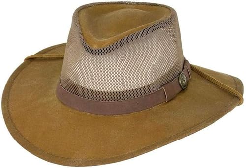 Outback Trading 1472 Piel de aceite de salvia Kodiak con sombrero de malla