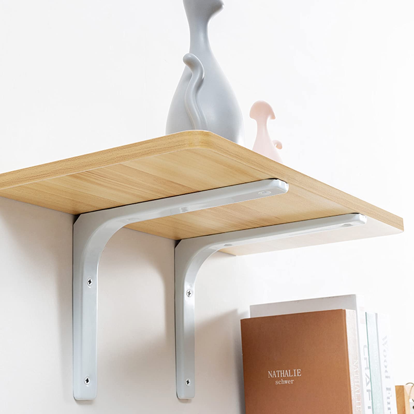 ZDW Staffe Per Scaffalature Per Manutenzione, Supporto Per Scaffali Triangolare Montato A Parete L Staffe A Forma Di Scaffale Ad Angolo Parentesi Angolare Destra, Per Scaffalature Aperte Fai -Da -Te - Foto 12