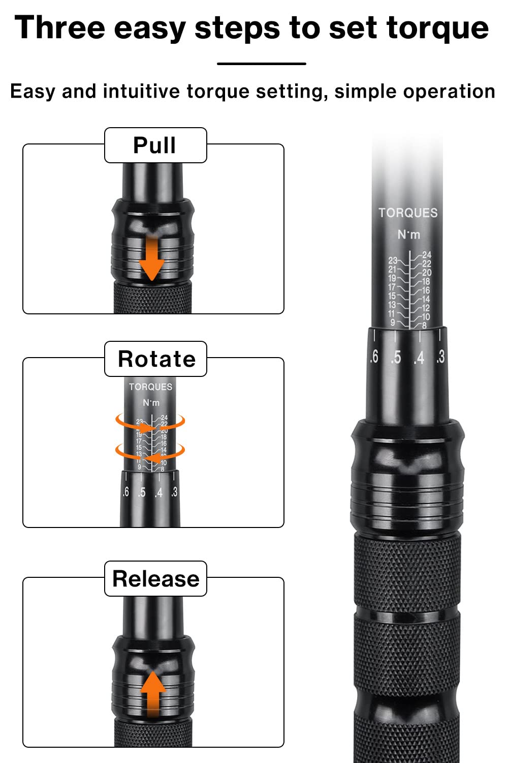 Lytool Clé Dynamométrique Velo 1/4", 2-24 Nm Clé Dynamométrique Moto | Clé de Torsion, Précision ± 3%, 14 Pièces Kit D'entretien Vélos Route Montagne avec Barre D'extension, Douilles Hex et Torx