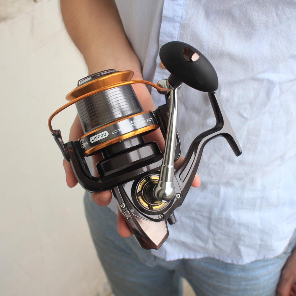 Lixada Moulinet Pêche Mer 12 + 1BB 13Ball Roulements Gauche/Droite interchangeables LJ9000/LJ8000/LJ7000/LJ6000/LJ5000/LJ4000/LJ3000 (LJ9000) 7 Résistances Différentes