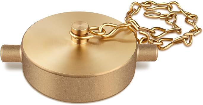 1-1/2" NST NH Female Fire Hose Connection Cap, Solid Brass Fire Valve Cap