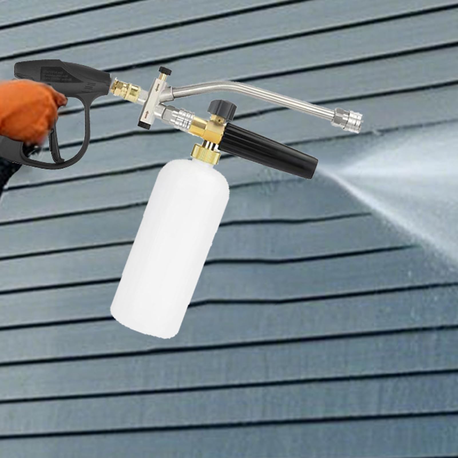 Lanza De Espuma para Hidrolimpiadora Kit para Hidrolimpiadora | Pistola Con Doble Cabezal Para Limpieza Detallada De Coches Y Hogar