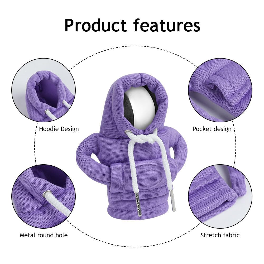Versnellingspook hoody, 2 stuks auto versnellingspookknop afdekking, hoodie, grappige kikker/haai hoodie voor versnelling, auto versnellingspook shift