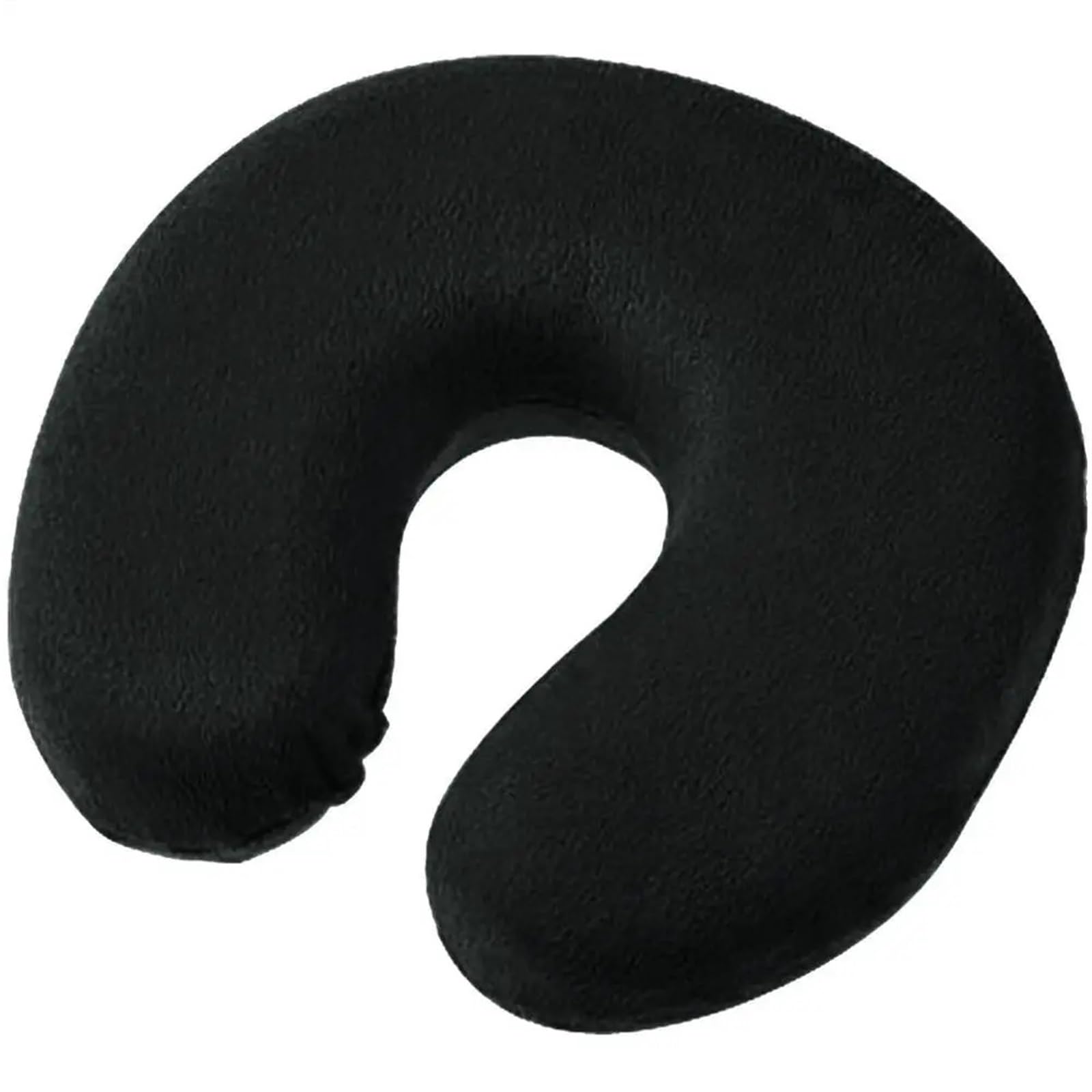 YShiuoL Neck Pillow 1PC U Shaped Travel Pillow Car Air Flight Inflatable Pillows Neck Support Headrest Cushion Soft Nursing(Black)
