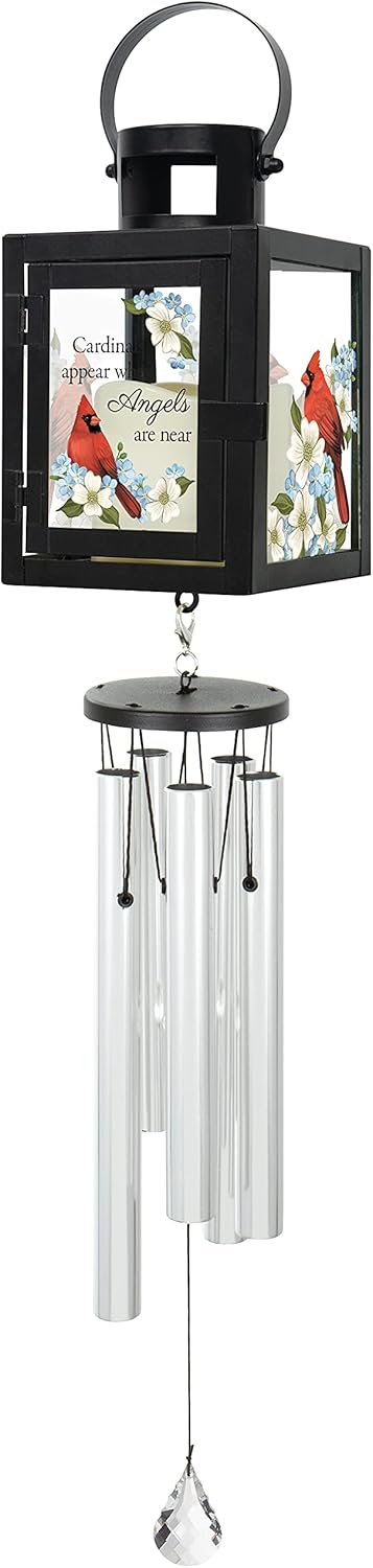The Bridge Collection Memorial Lantern Wind Chime (Cardinals Appear)