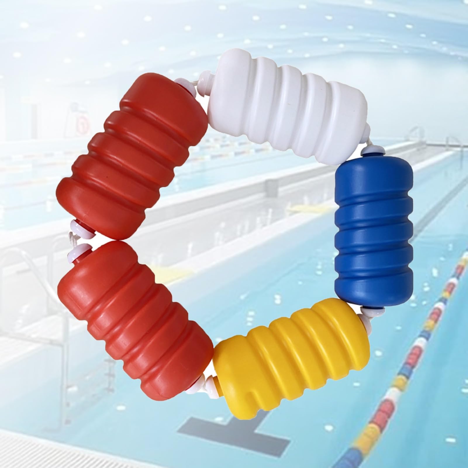 GJMSSMY Floating Pool Safety Divider Lane Line for Shallow Swim Competitions - Durable Nylon, 3m/10ft - Ideal for Training, Racing, and Pool Safety