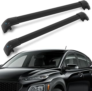 ECCPP Black Roof Rack Cross Bar Luggage Cargo Carrier Rails Fits For Hyundai Kona 2018-2022 Roof Rack Crossbars