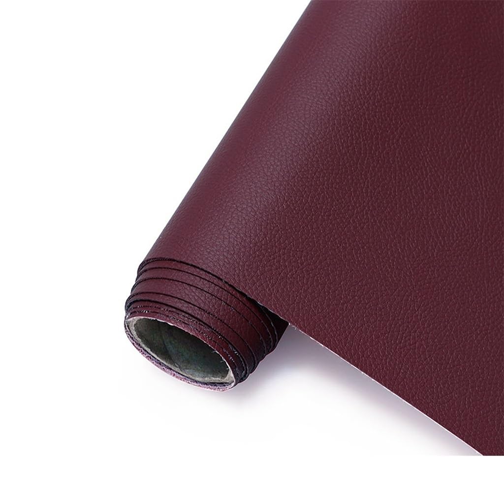 Similicuir Vinyle Tissu au mètre 160cm de large pour ameublement et sellerie couleur Liver Red