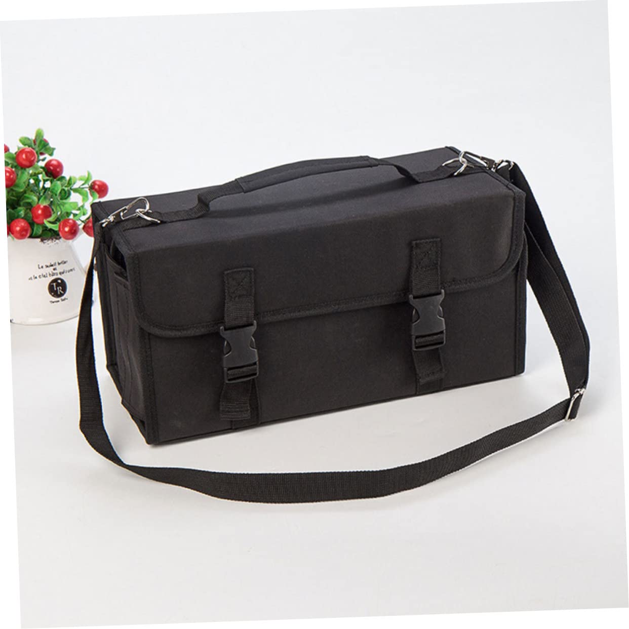 NUOBESTY Custodia Per Pennarelli Da Scomparti Con Tracolla Custodia Ad Alta Capacità Con Borsa Con Cerniera Organizzatore Per Penne e Rossetti