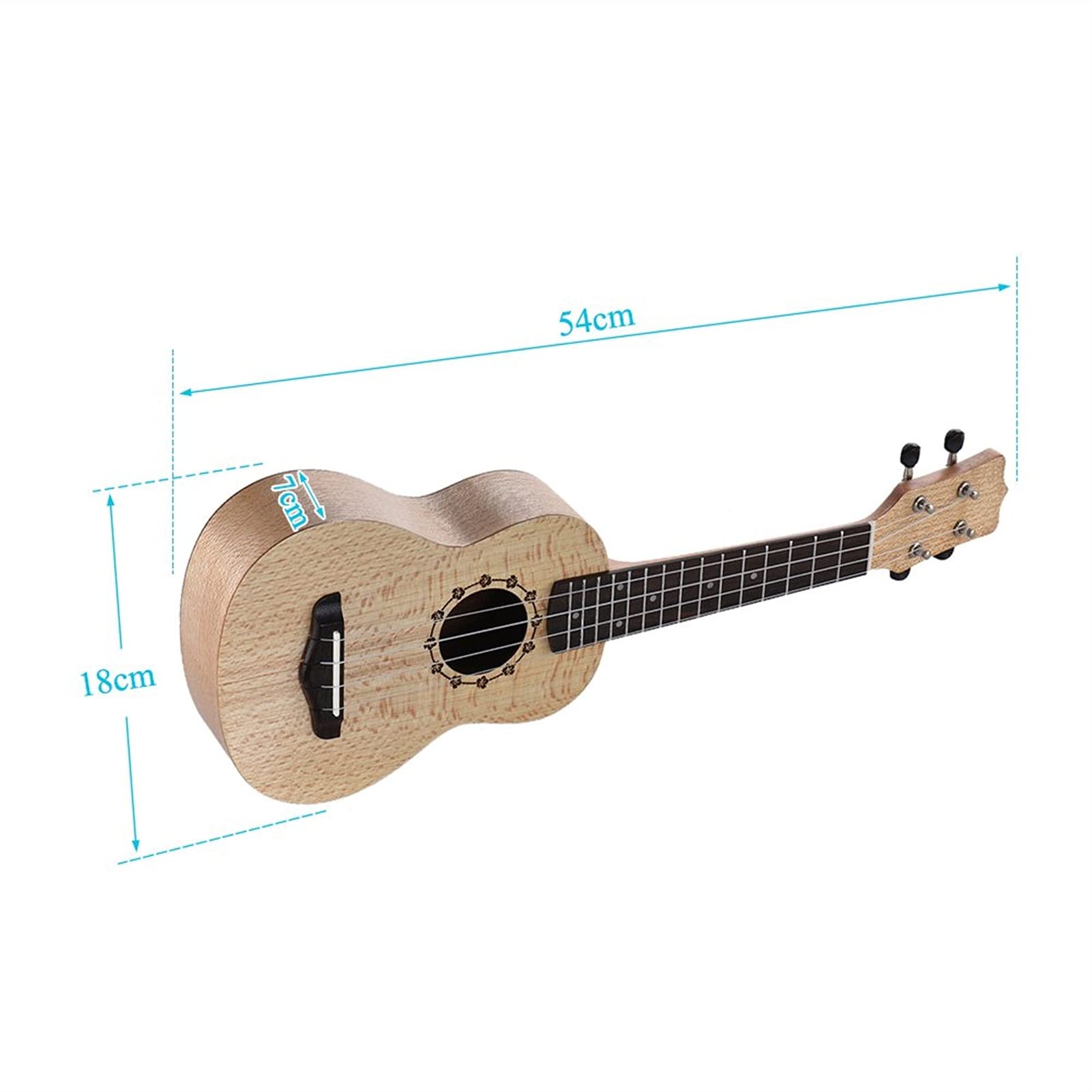 Ukeleles Soprano Ukelele 21 Pulgadas Fijando Guitarra Hawaiana Ukulele Conjunto con Correa De Sintonizador Nylon String Pick