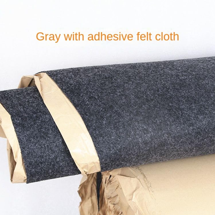 Wiring Connecting Terminals Speaker Box Shell Felt Cloth car subwoofer Shell Flannel Non-Slip Sound-Absorbing Blanket Cloth Black Gray - (Color: Gray Tape Backing)