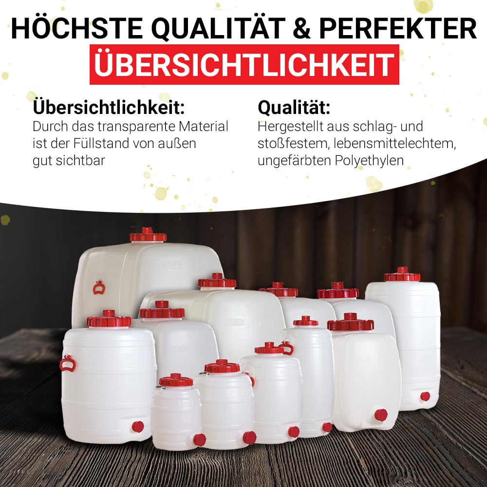 GRAF Universal-Fass 100 Liter oval aus lebensmittelechten PE Wasserkanister | Kanister, Gärbehälter, Fass, Wasserbehälter, Mostfass, Wasserfass mit Deckel, Kunststofffass, Barrel