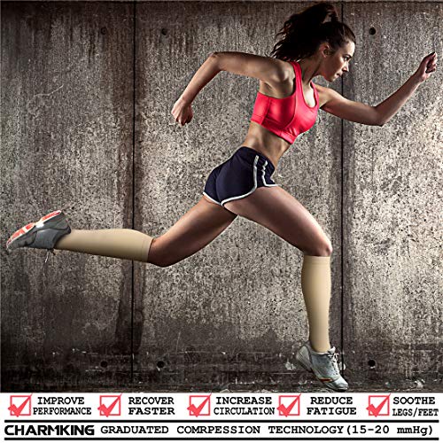Image of Copper Compression Socks (3 Pairs), 15-20 mmhg is BEST Athletic & Medical for Men & Women, Running, Flight, Travel, Nurses - Boost Performance, Blood Circulation & Recovery