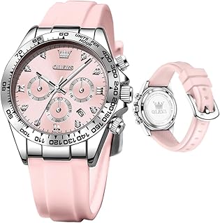 OLEVS Luxury Diamond Small Female Watches - Stainless Steel Bracelet, Waterproof Business Dress Analog Luminous Date Ladies Watches