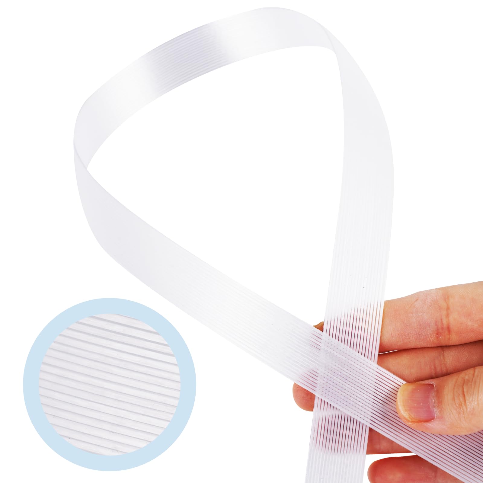 Sangle polyester 560m 19mm résistante 725kg, 200 boucles de cerclage 19mm