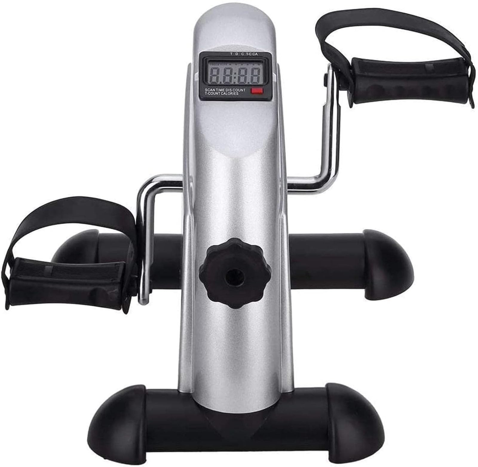 Mini rower treningowy z pedałami, siedzący, podbiurkowy z wyświetlaczem LCD do ćwiczeń nóg i ramion, sprzęt rehabilitacyjny dla osób niepełnosprawnych i seniorów