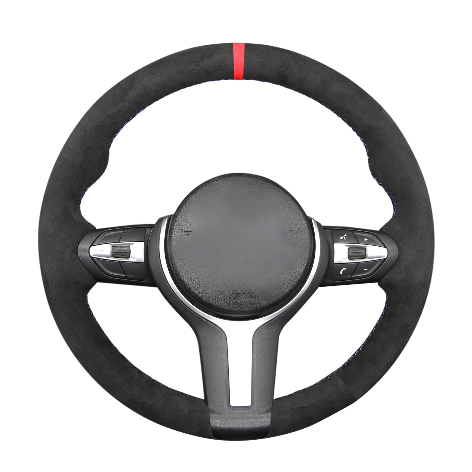 MEWANT Steering Wheel Cover for (M Sport) F22 F23 F30 F34 F32 F33 F36 F10 F07 F12 F13 F06 F39 F25 F26 F15 F16