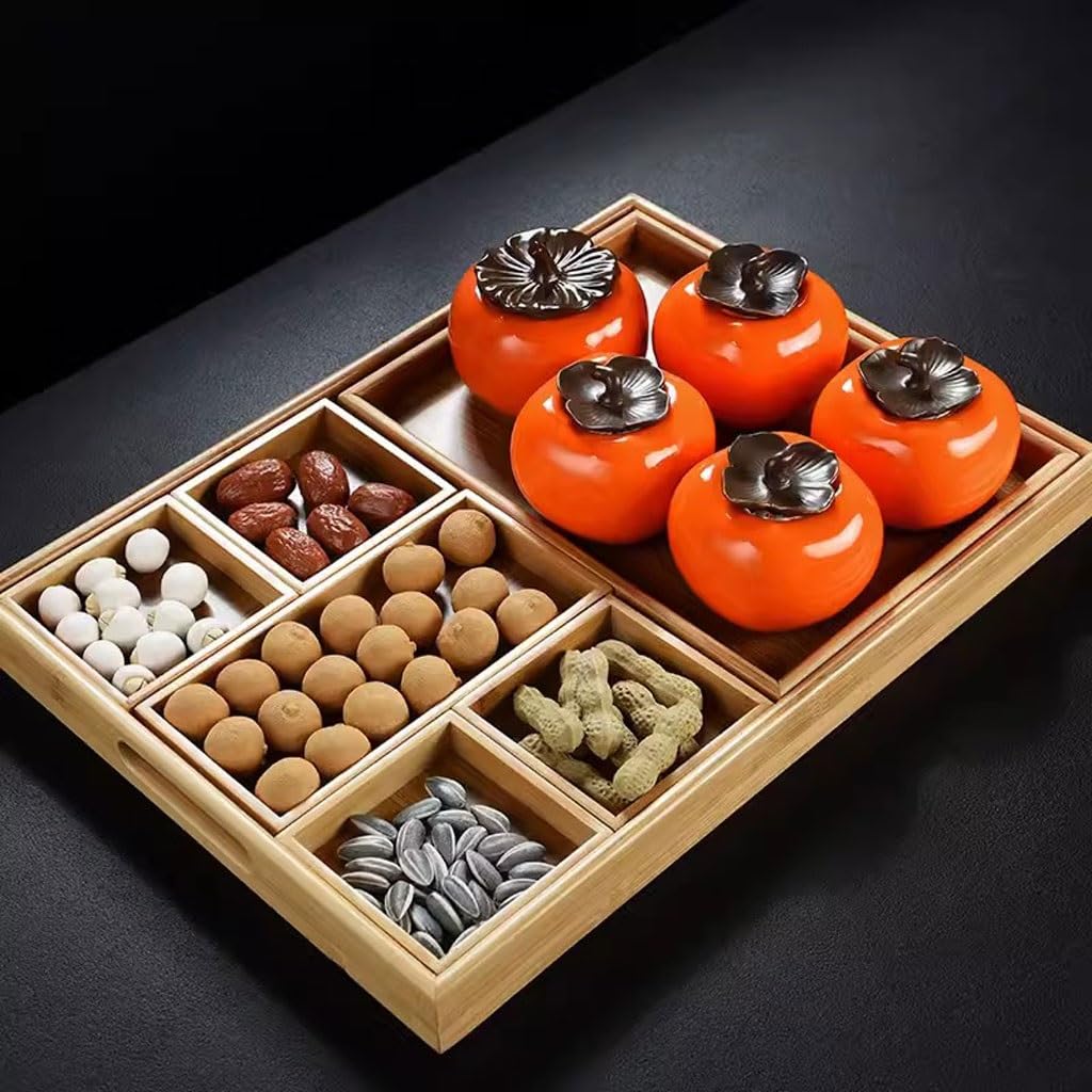 Vassoio per snack, in stile cinese, per tè pomeridiano e pasticceria, ideale per intrattenere e servire snack