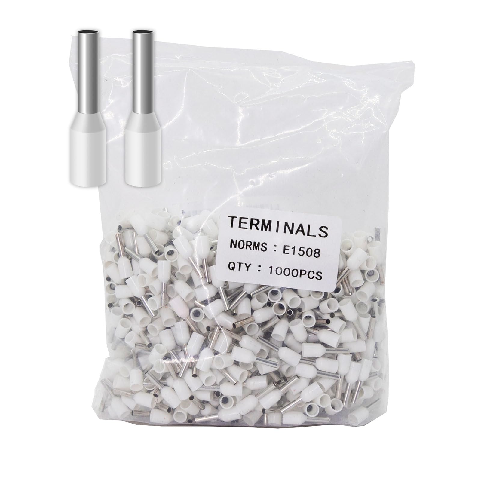 Fidioto 1000pcs AWG16 Wire Ferrules Terminals Kit, Wire Insulated Cord Pin Ends Terminals for Electric, Industrial, Chemical Industry, Power Control