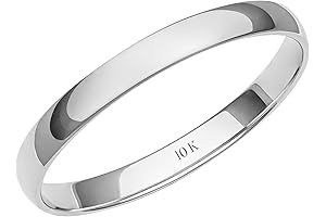Women's 10K/14K White Gold Petite Classic Plain Wedding