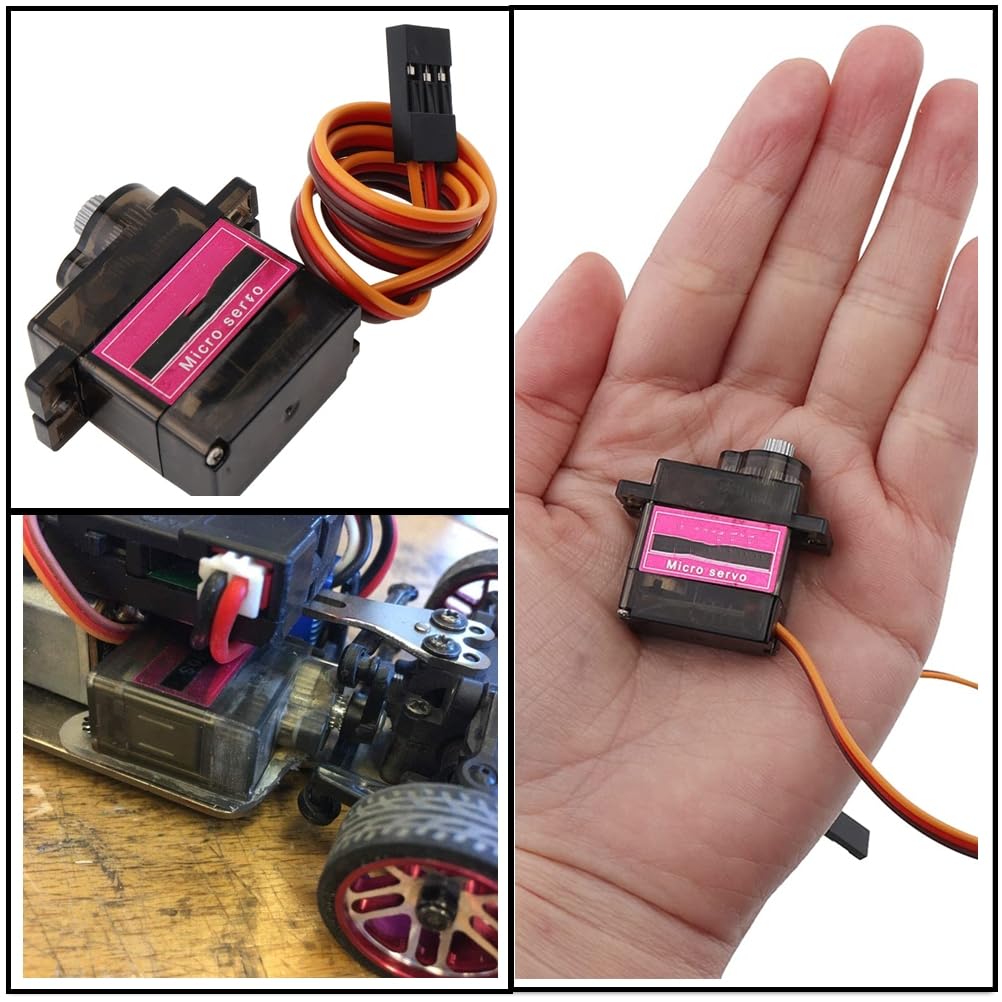 HUAZIZ 8 Pièces Servomoteur Micro 9G 180° – Kit Pour Robot, Hélico, Voiture, Bateau RC Et Projets Arduino