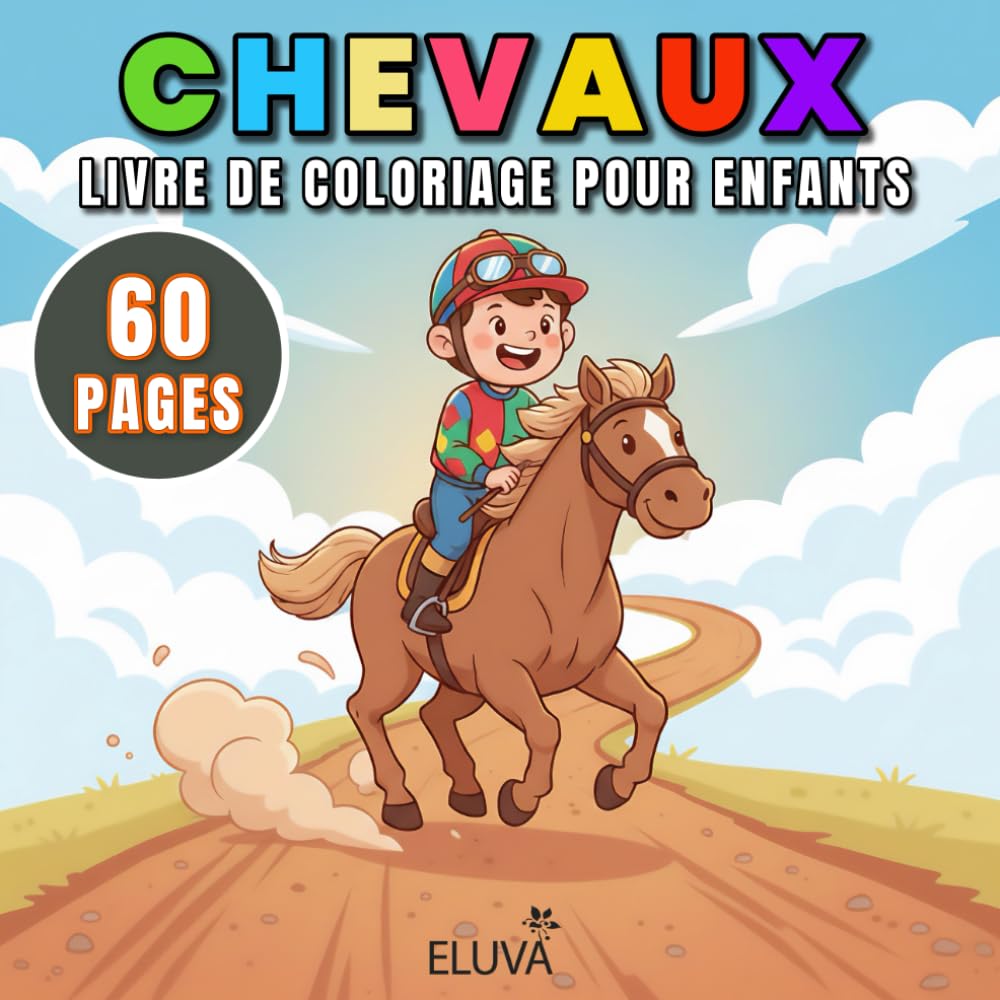 Chevaux livre de coloriage pour enfants: Activité Ludique Pour Stimuler L’Imagination Des Enfants, Illustrations Originales Pour Développer La Créativité