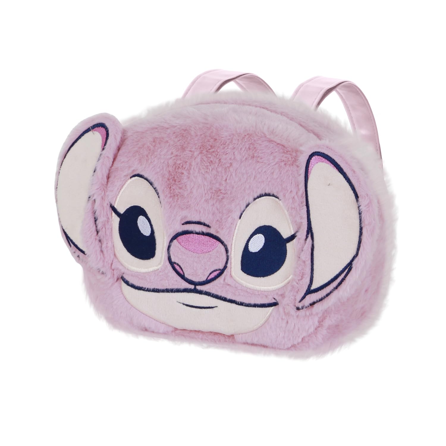 Disney Lilo and Stitch Angel Heart-Plush Face Backpack, Pink