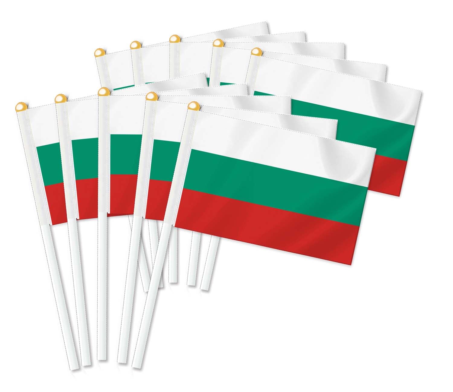 25 PCS Bulgaria Handheld Flag,Bulgarian Decor Hand Held Flags,Decoration Banner — image 1