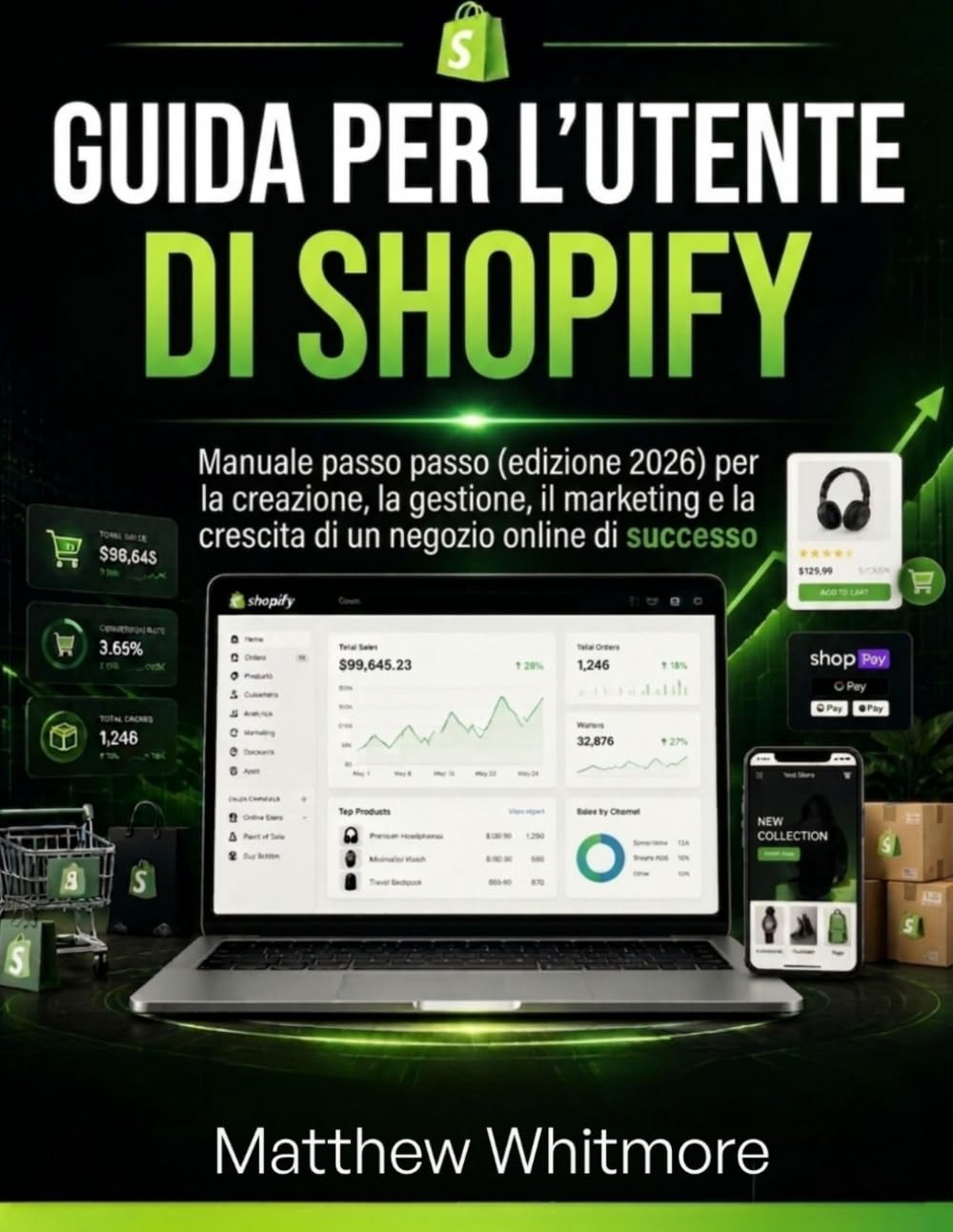 Guida per l'utente di shopify: Manuale passo passo (edizione 2026) per la creazione, la gestione, il marketing e la crescita di un negozio online di successo