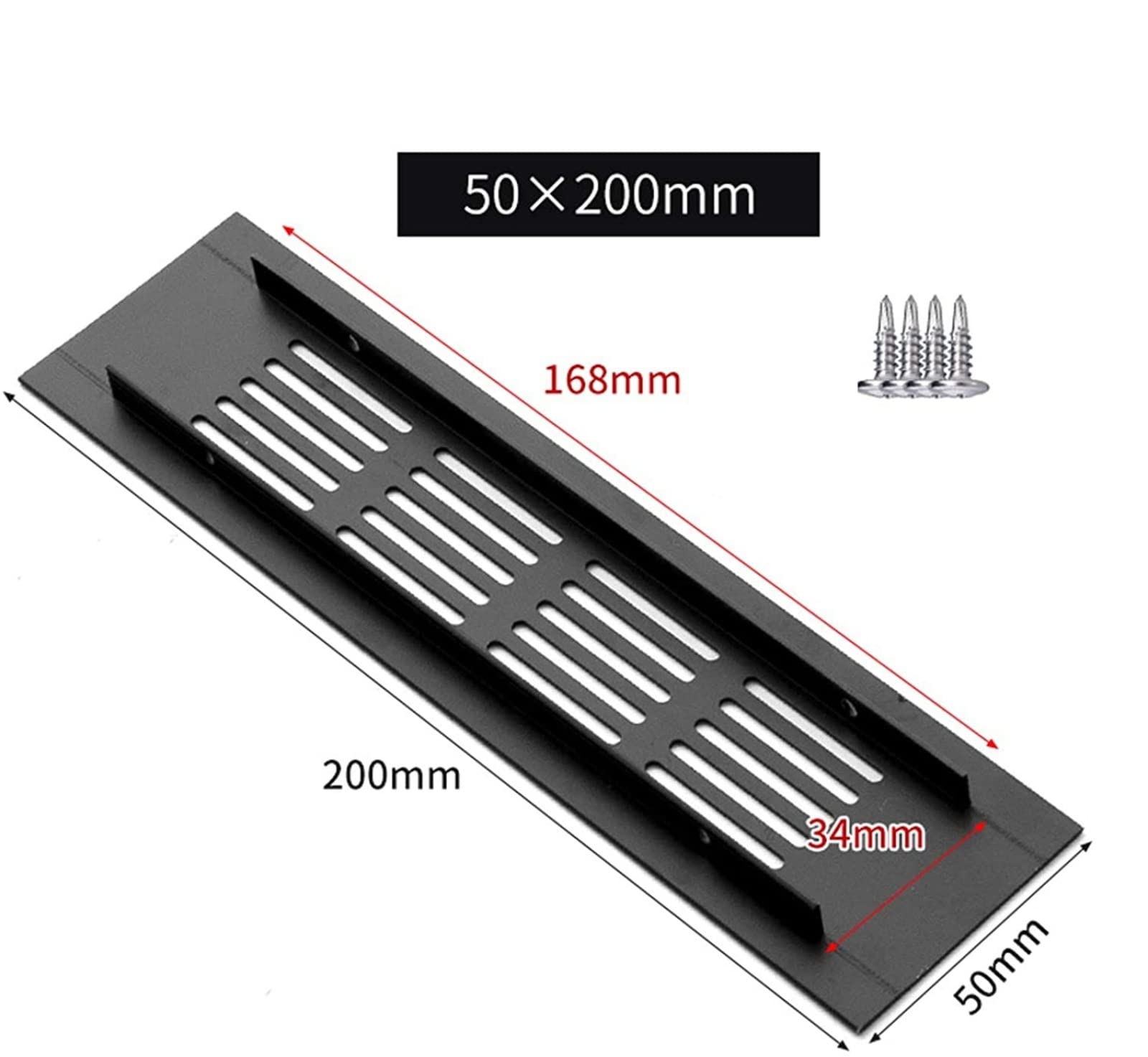 Aluminium Lüftungsgitter 150x250mm - Abdeckung Für Schränke & Computermöbel